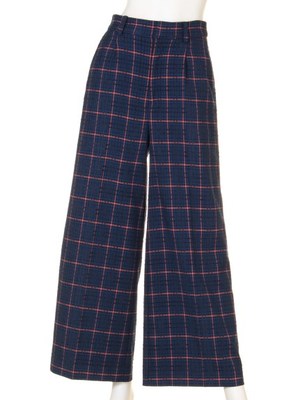 チェックワイドパンツ