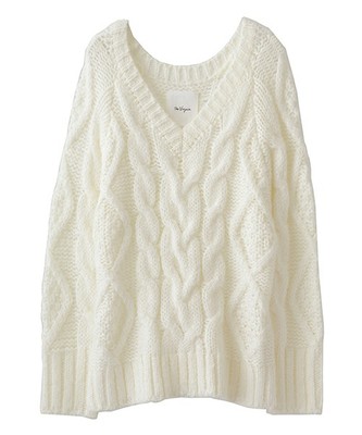 ケーブルＶネックプルオーバー