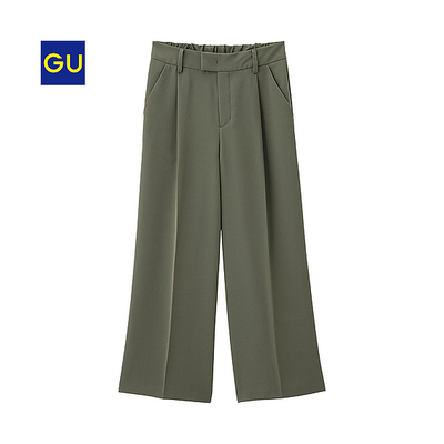 （GU）イージーワイドクロップドパンツＢ