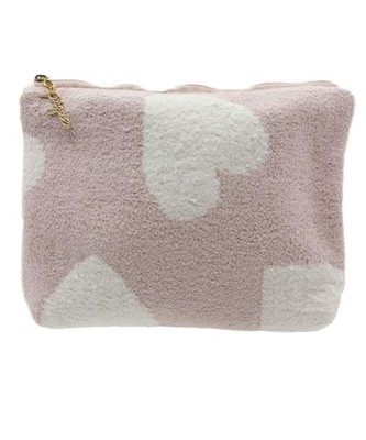 ハート刺繍ポーチ