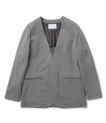 T/Rギャバノーカラージャケット