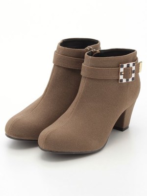 モザイクバックル付ショートブーツ