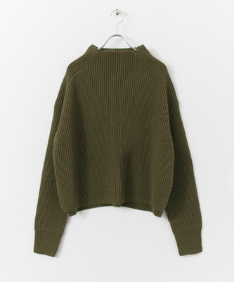 WEB限定 ボトルネックリブニット