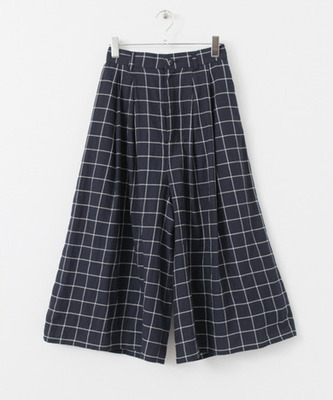 ウィンドペンチェックガウチョパンツ