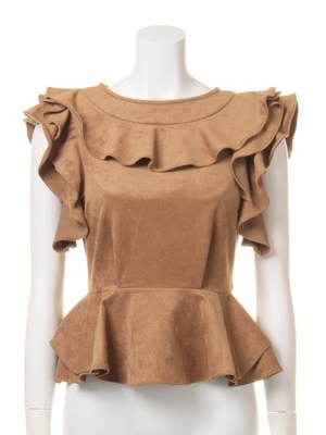 フリルプリーツブラウス