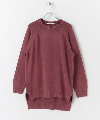 アシッド加工ニットプルオーバー