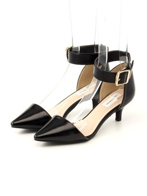 LAGUNAMOON (ラグナムーン)  アンクルストラップキトゥンヒールサンダル