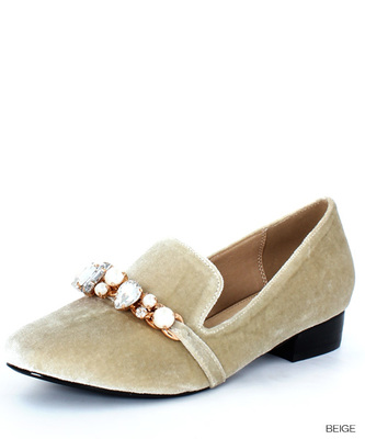 パールビジューオペラシューズ