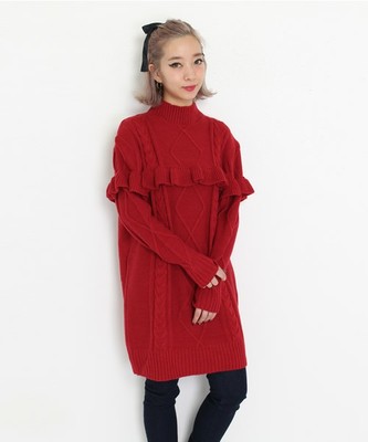 （jouetie）フリルニットチュニック