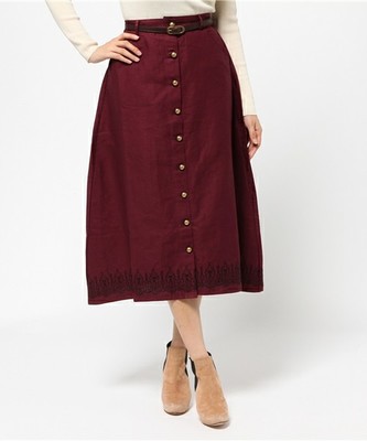 （axes femme）裾パネル柄ロングスカート