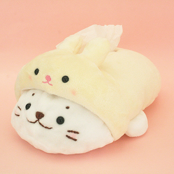 しろたんお月見うさぎに変身ティッシュボックスケース 