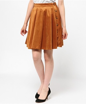  フェイクスエード膝丈SK