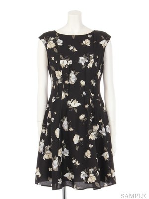 オリジナルピオニー柄ワンピース