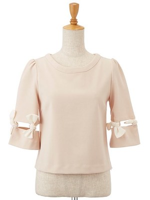 Supreme.La.La. (シュープリーム ララ) リボンスリーブトップス