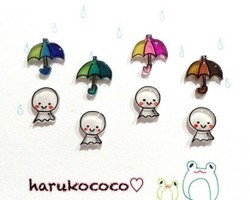 ６月♡てるてる坊主とumbrellaピアス