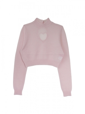 heart highneckknit