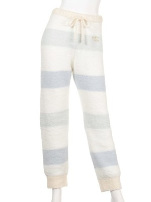moco moco’パウダー’ラインボーダーロングパンツ