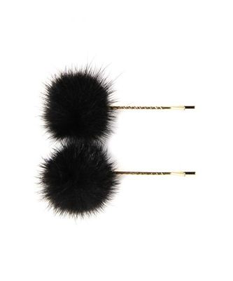 ミンクファーポンポンピン２ホンセット