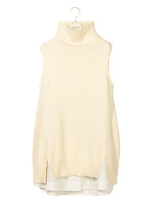 【emmi atelier】ハイネックシャツセットワンピース