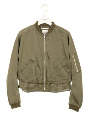 【emmi atelier】レイヤードブルゾン