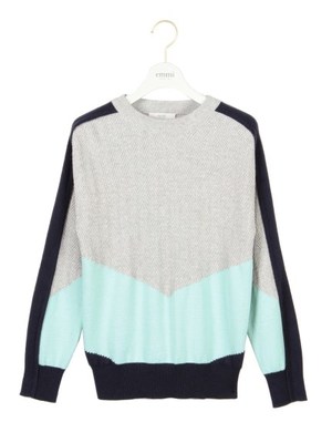 【emmi atelier】カラーブロックプルオーバー