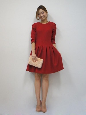 ウールラッセルショルダーギャザータックＯＰ