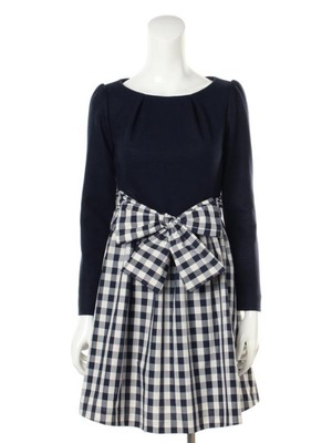 リボン付ドッキングワンピース