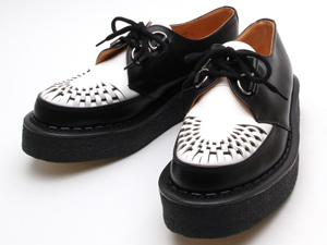 ジョージコックス ブラックレザー×ホワイトレザー