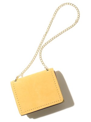 スタッズ付バイカラーポシェット