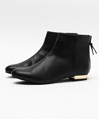 ゴールドヒールショートブーツ