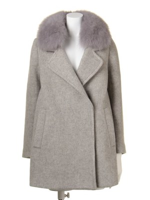 ファーカラーAラインコート