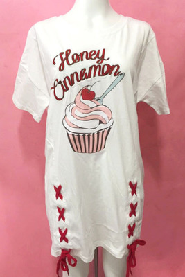 スイーツレースアップT