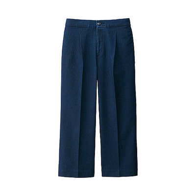 WOMEN デニムワイドアンクルパンツ