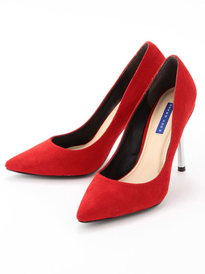 シルバーヒールパンプス