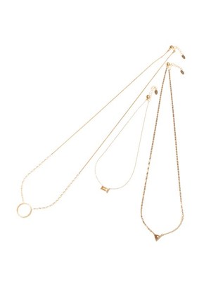 ロング3連ネックレス