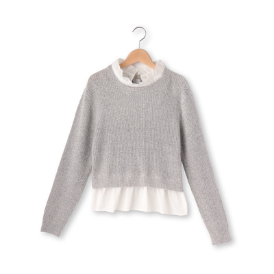 MINIMUM (ミニマム) フリル襟つきペプラムニット