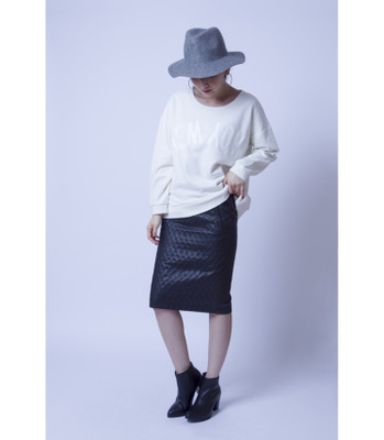 AZUL by moussy フェイクレザーキルティングSK