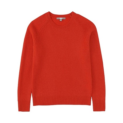 WOMEN ラムクルーネックセーター(長袖)