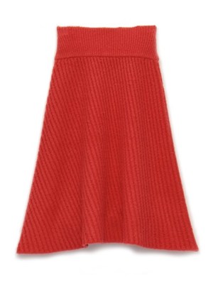 変形リブニットスカート
