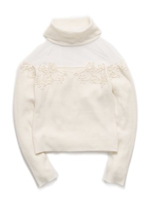 Lily Brown (リリーブラウン)  フラワーチュールニット