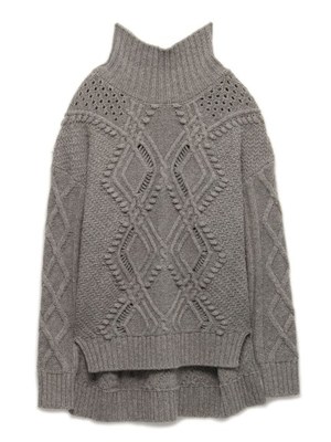 FURFUR (ファーファー)  ざっくりケーブルミックスセーター