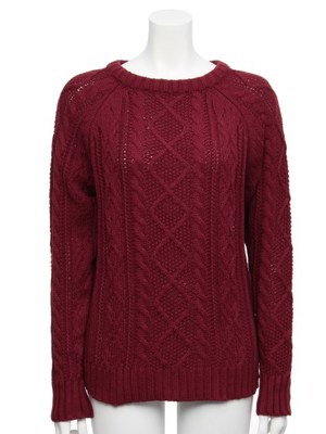 Ungrid (アングリッド)  【Casual】クルーネックケーブルニット