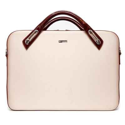 PCバッグ・ブリーフケース レディース ミッシェル・サテンブリーフケース L (17インチ) ベージュ おしゃれ abbi NY アビィニューヨーク