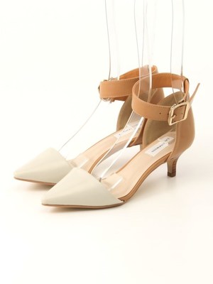 【LagunaMoon】アンクルストラップキトゥンストラップパンプス