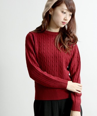 WEGO/ケーブルニット