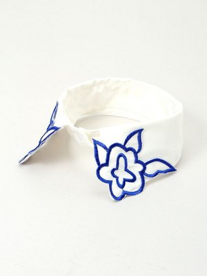 パンジー刺繍つけ襟