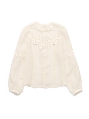 Lily Brown (リリーブラウン)  ヴィンテージレースブラウス