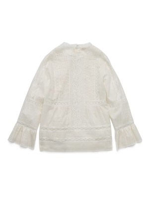 Balcony and Bed (バルコニーアンドベッド)  [Balcony and Bed]ピンタックレースブラウス