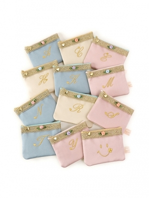 リトルローズイニシャルティッシュケース