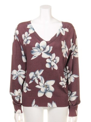 【FRAY I.D】Vネックフラワープルオーバー